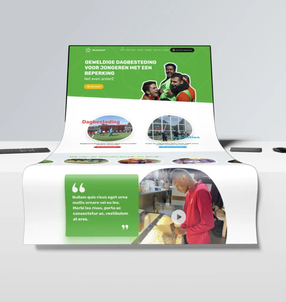 WonderboyZ maatwerk WordPress website door Hoogdesign, 170% meer online boekingen